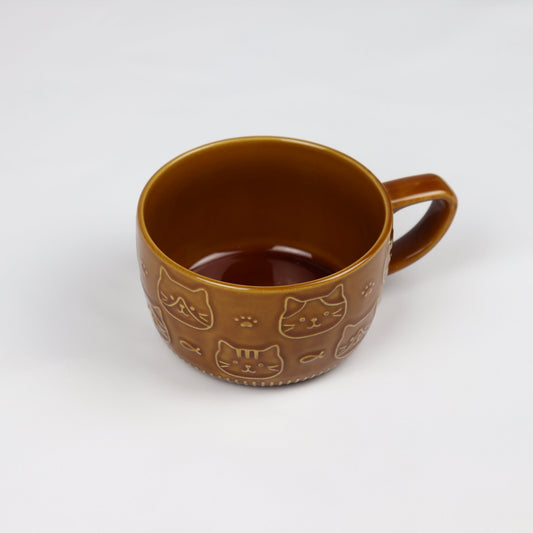 Burnt Orange Cat Mug