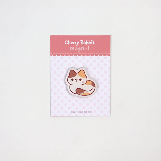 Calico Cat Loaf Acrylic Magnet