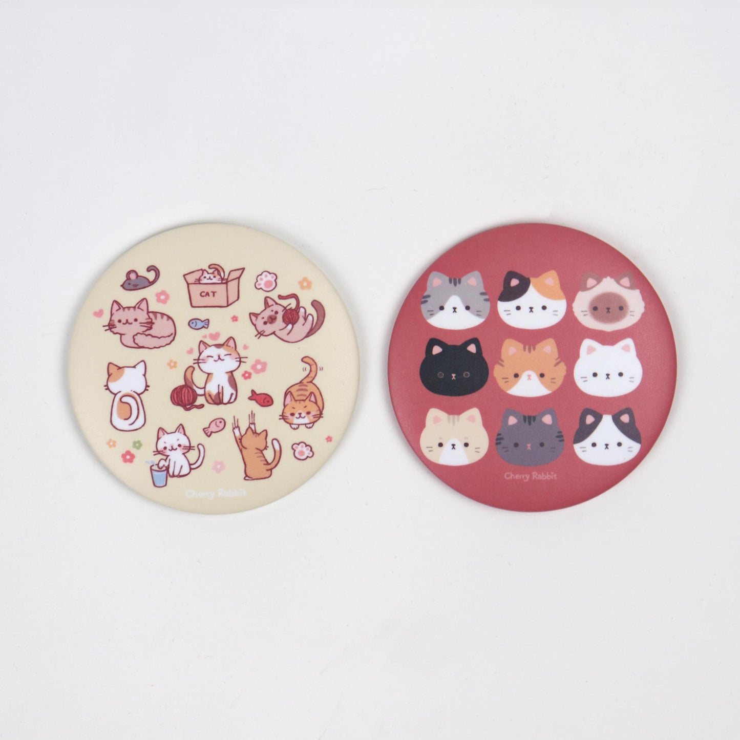 Cat Heads Pocket Mirror