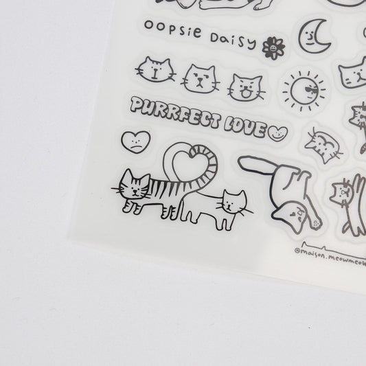 Cat Temporary Tattoo Stickers - Sheet B