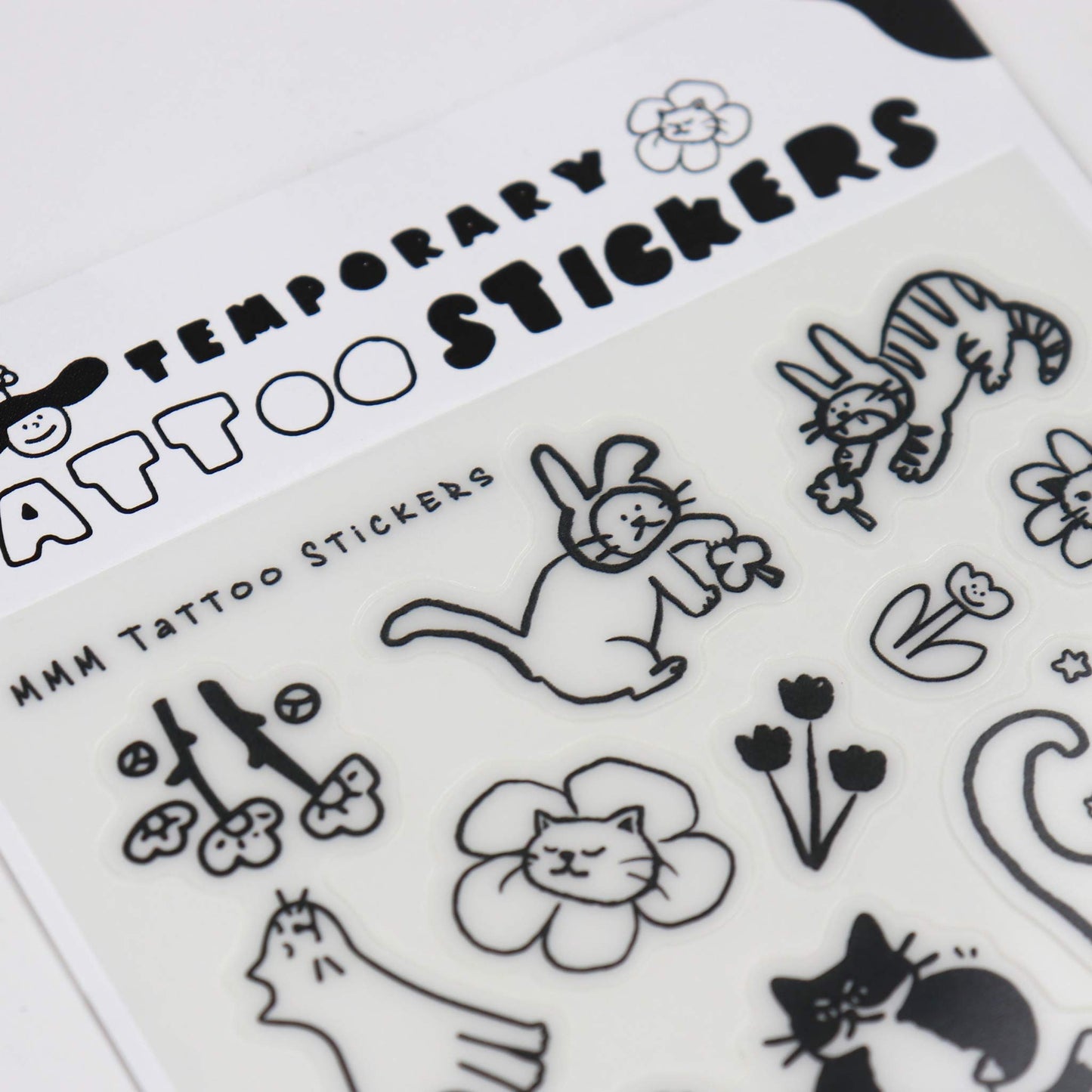 Cat Tattoo Stickers - Sheet C