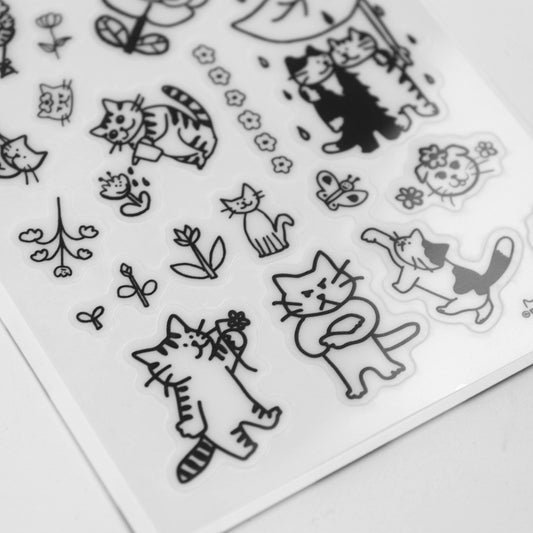 Cat Temporary Tattoo Stickers - Sheet D