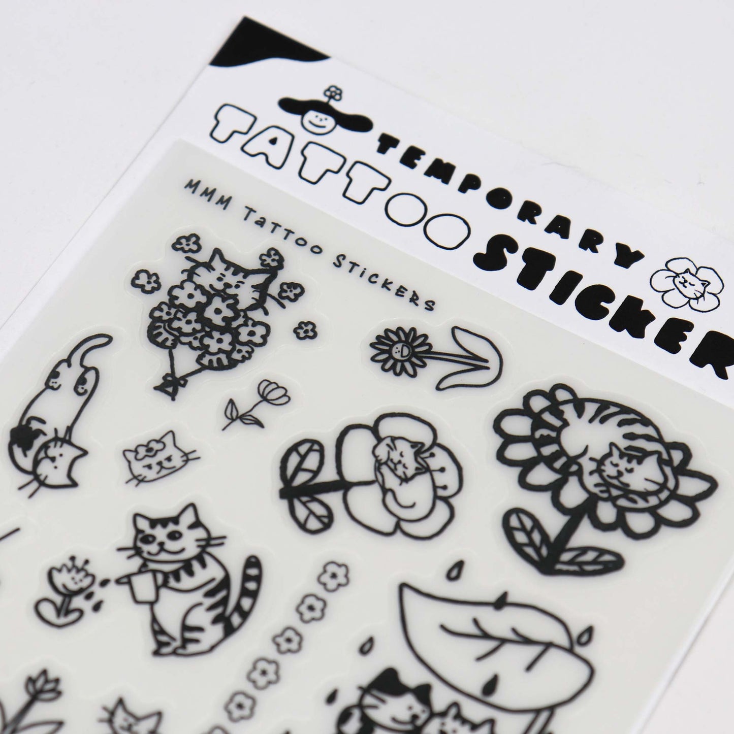 Cat Tattoo Stickers - Sheet D