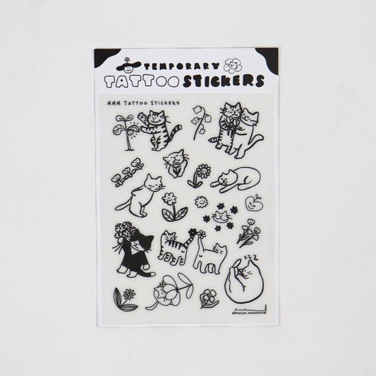 Cat Temporary Tattoo Stickers - Sheet E