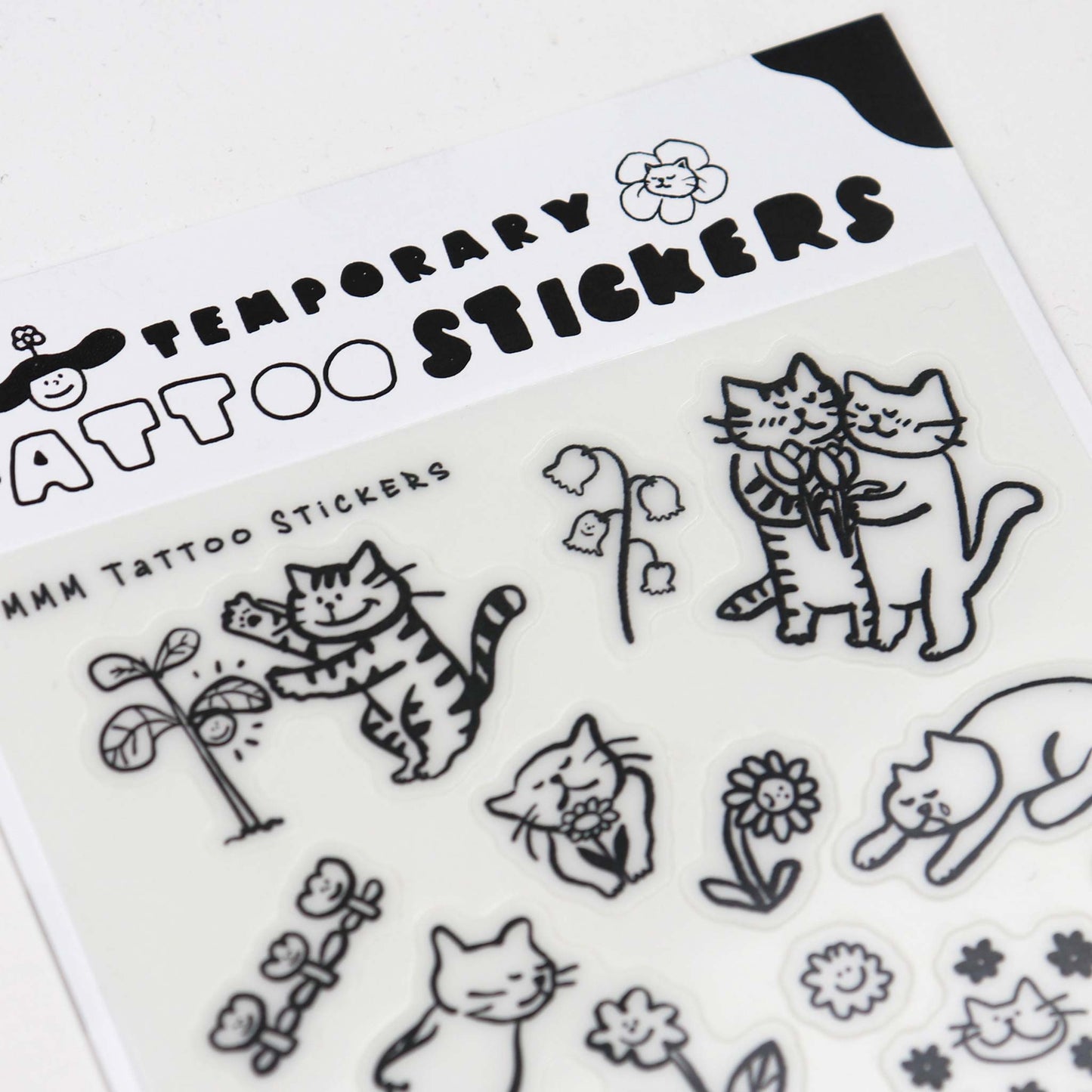 Cat Tattoo Stickers - Sheet E