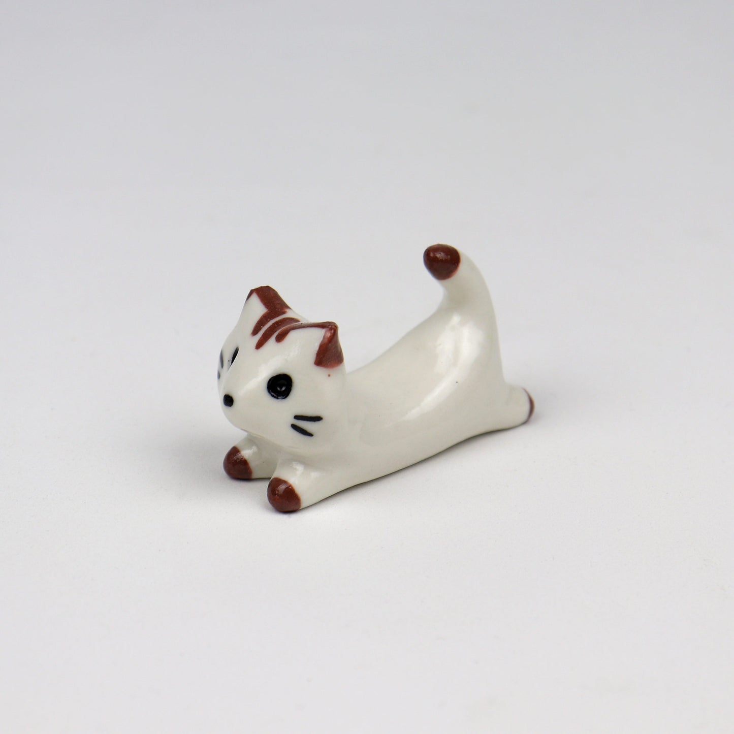 Handmade Ceramic Cat Chopstick Holder - Cat Laying