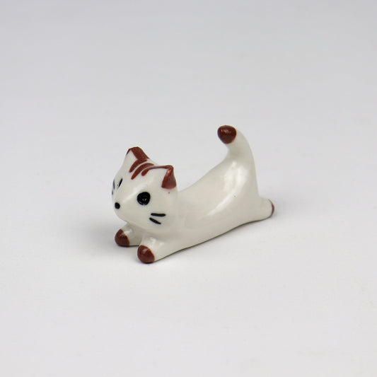 Handmade Ceramic Cat Chopstick Holder - Cat Laying