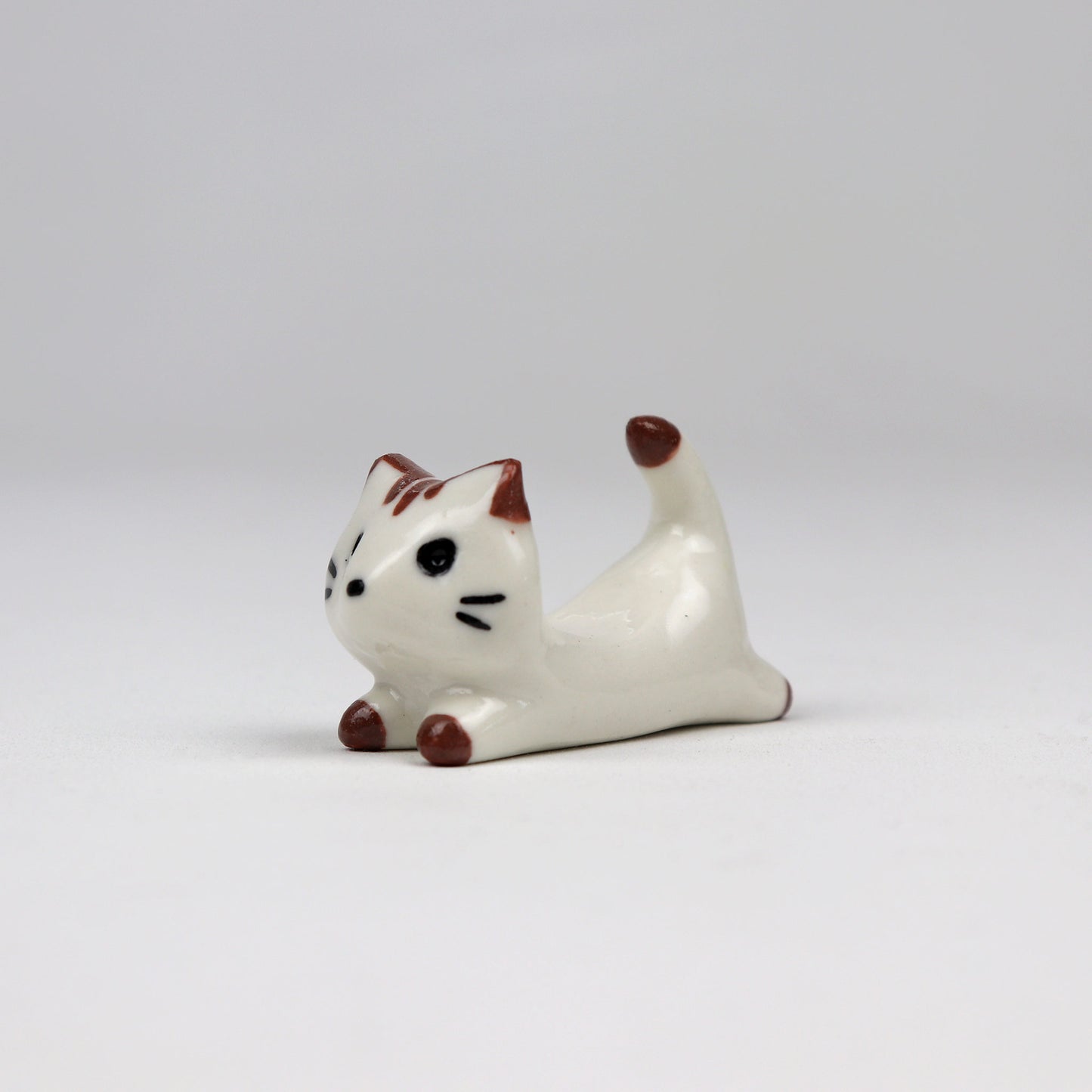 Handmade Ceramic Cat Chopstick Holder - Cat Laying