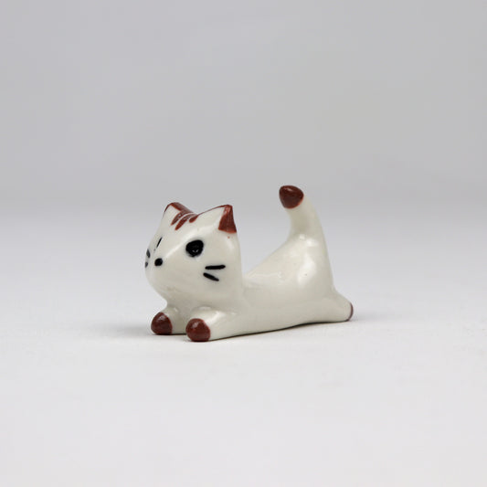 Handmade Ceramic Cat Chopstick Holder - Cat Laying