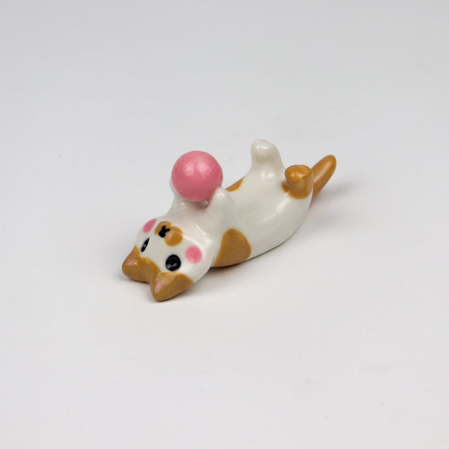Handmade Ceramic Cat Chopstick Holder - Cat Playing