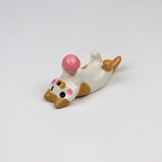 Handmade Ceramic Cat Chopstick Holder - Cat Playing