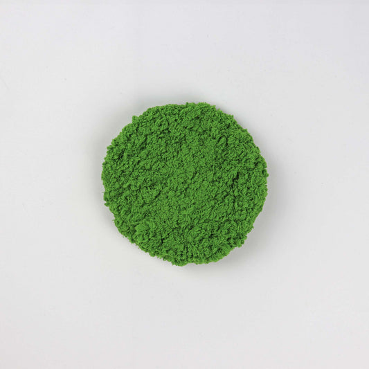 Hand knitted green grass coaster