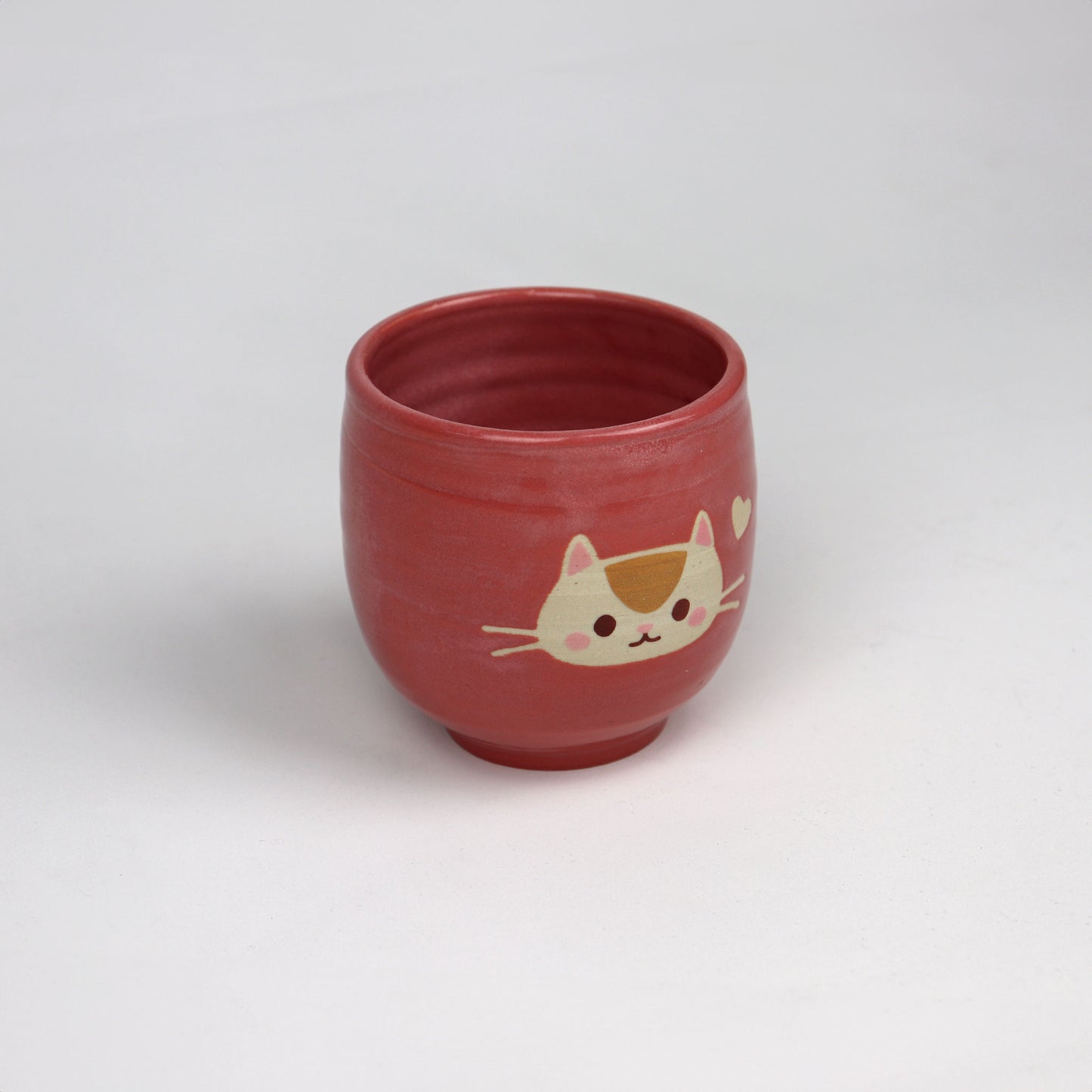 Cat Latte Mug - Pink with Cat Face <3