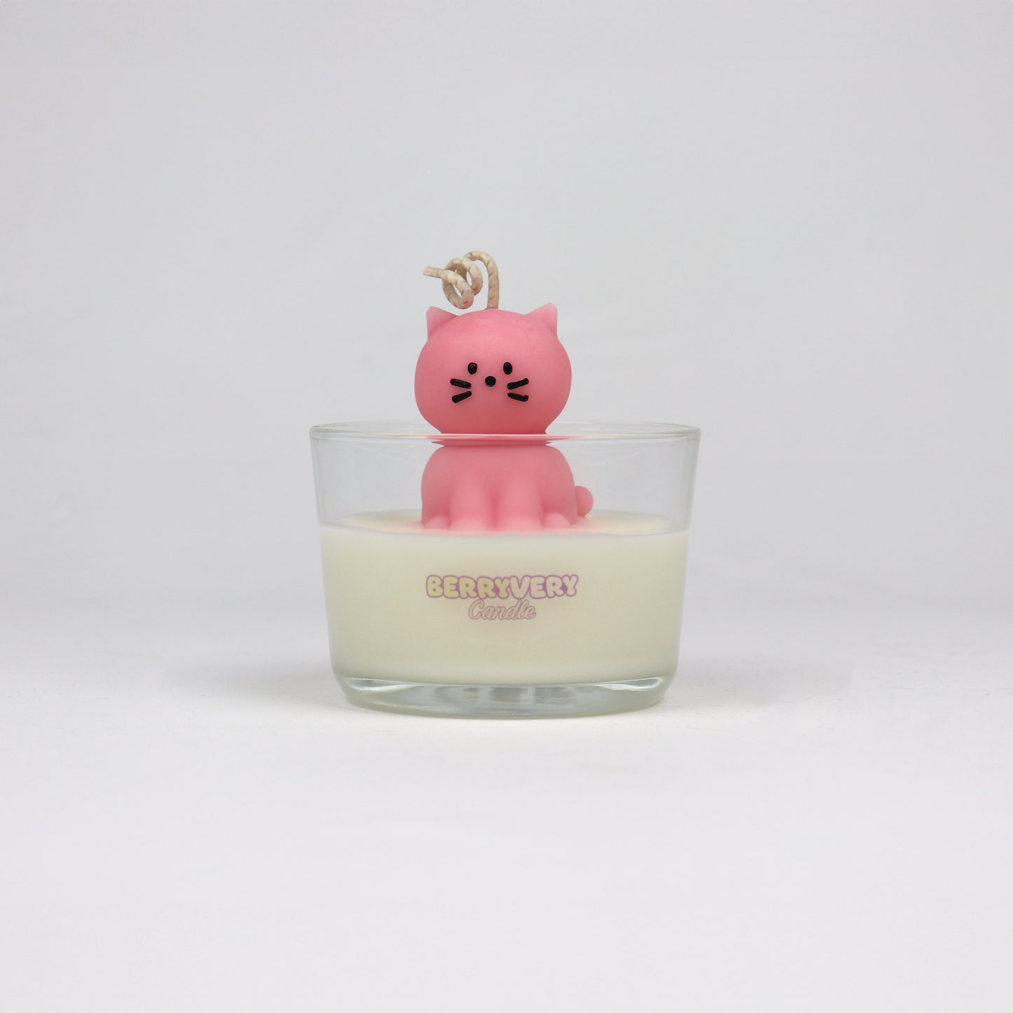 Kitty Objet Jar Candle - Pink