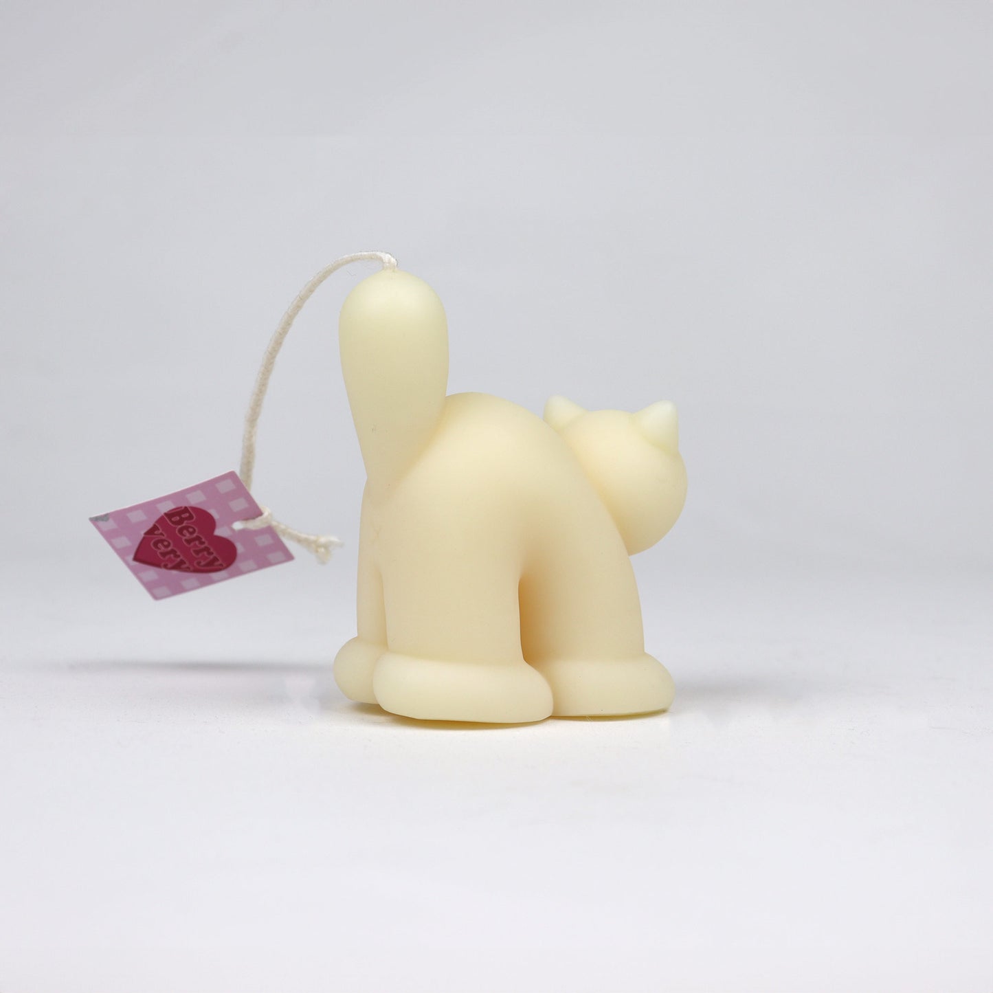 Bomb Kitty Candle - White