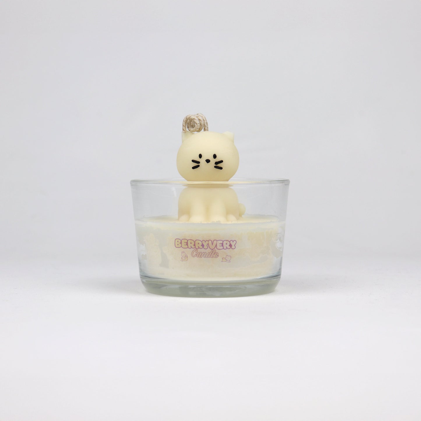 Kitty Objet Jar Candle - White