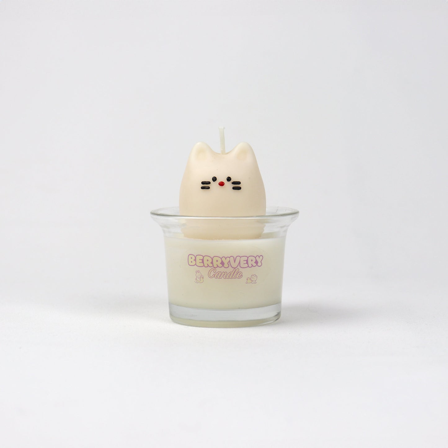 Mini Kitty Friends Candle - White
