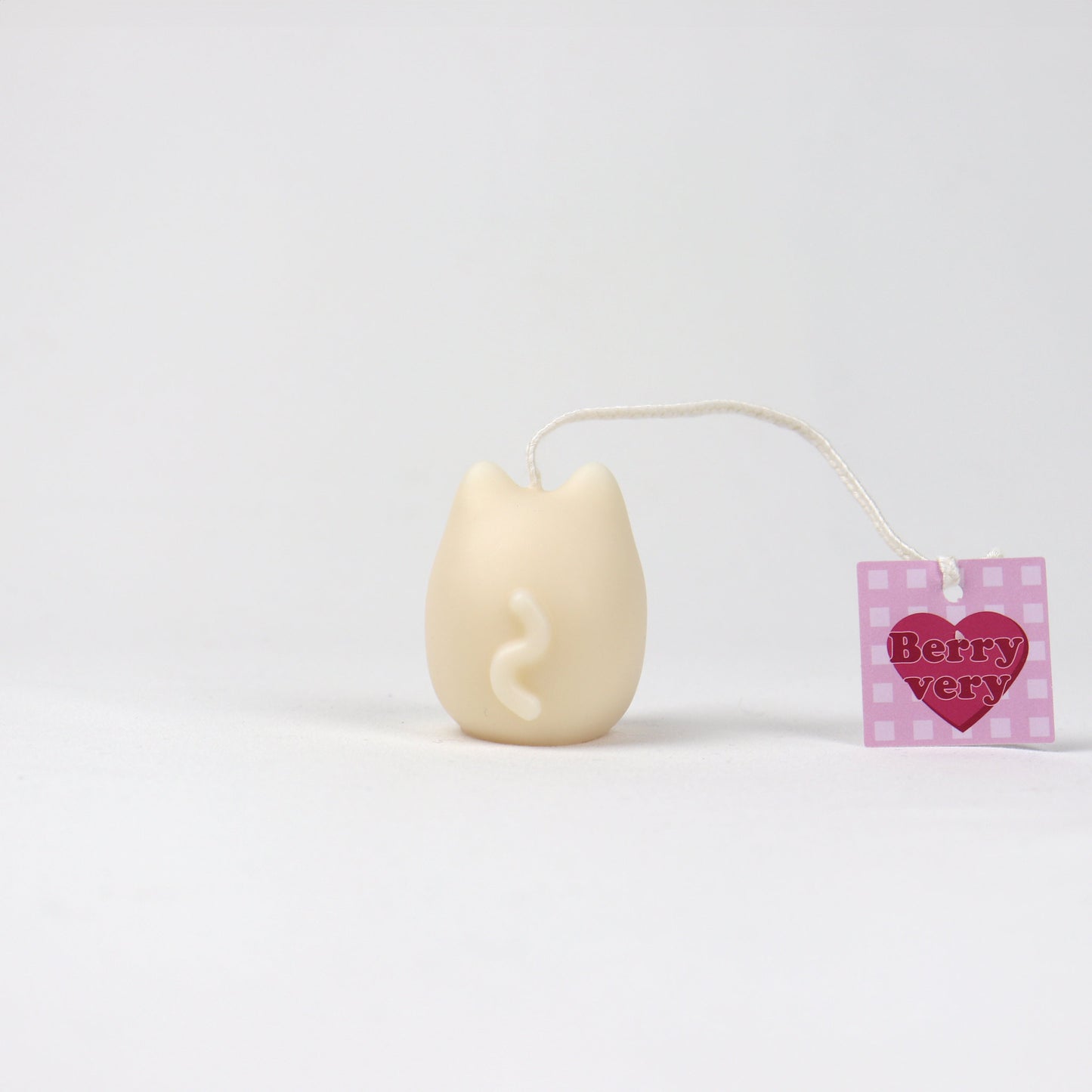 Pouch Kitty Candle - White