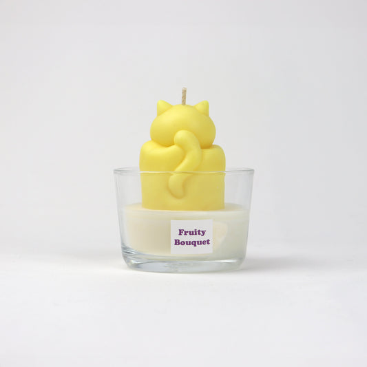 Chonky Cat Candle - Yellow