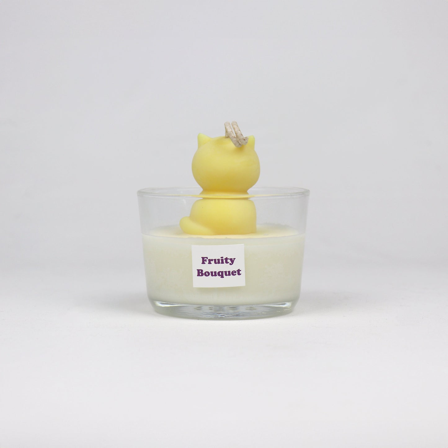 Kitty Objet Jar Candle - Yellow