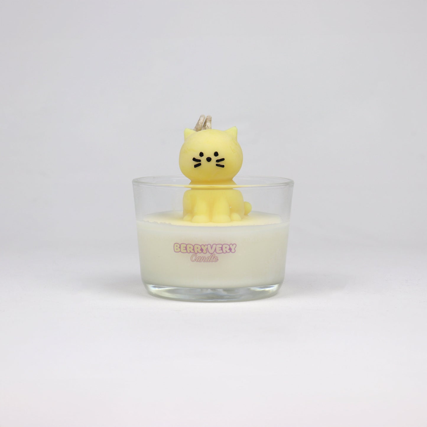 Kitty Objet Jar Candle - Yellow