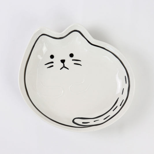 Ceramic Cat Shaped Plate