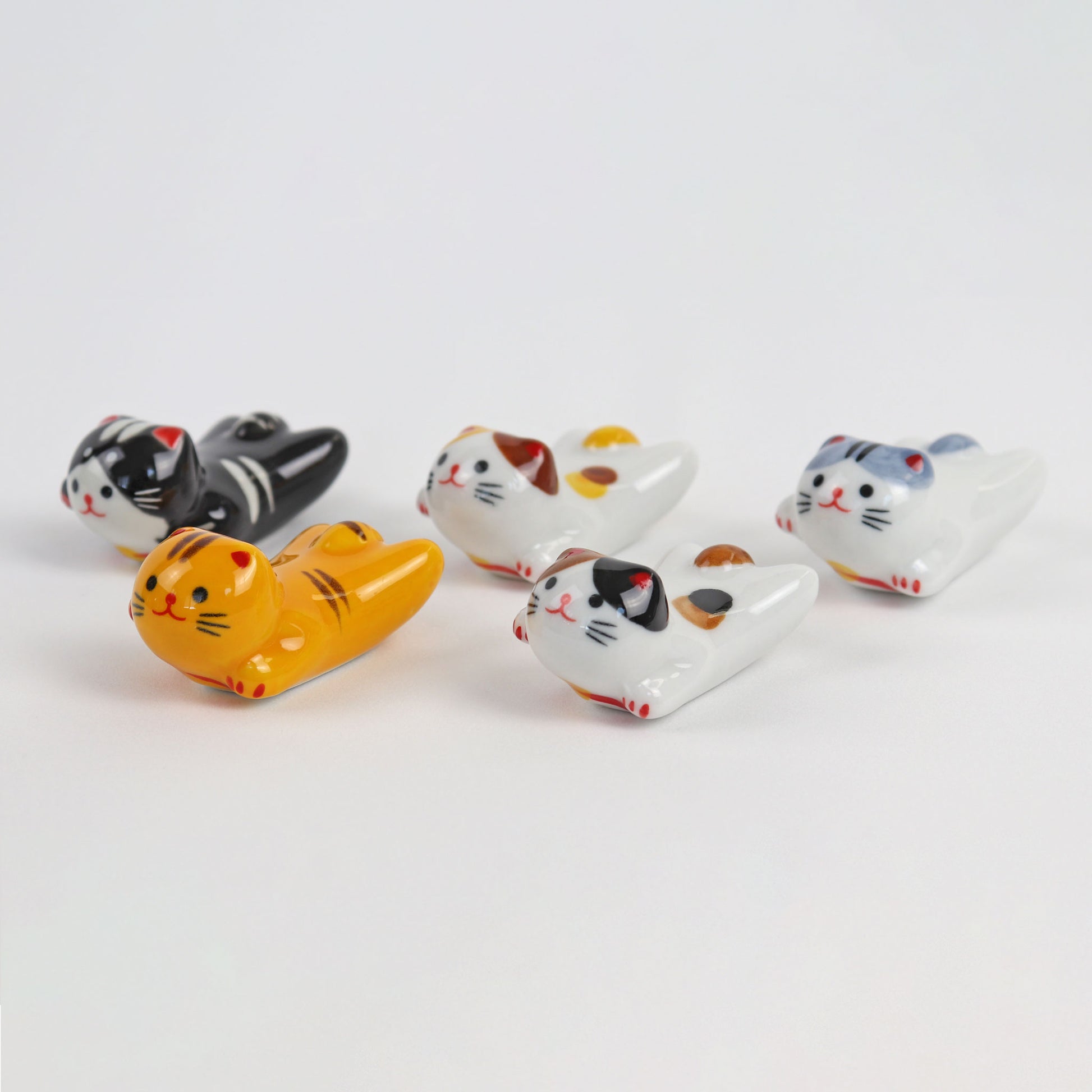 cute ceramic chopstick rest set of five