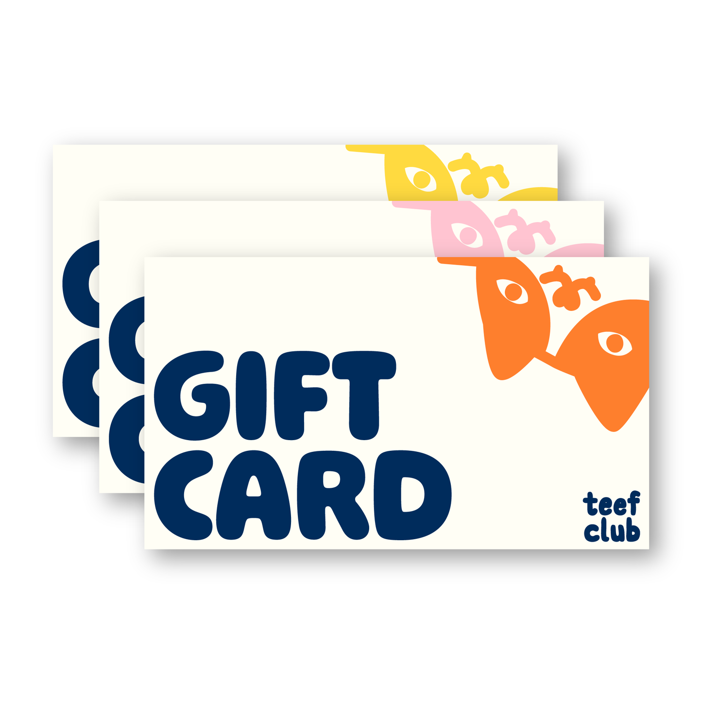 Teef Club Gift Cards stacked graphic