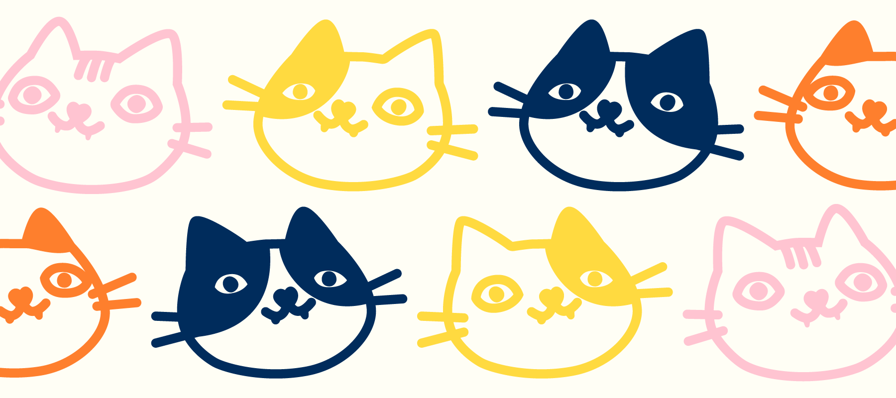 teef club cats in four colours