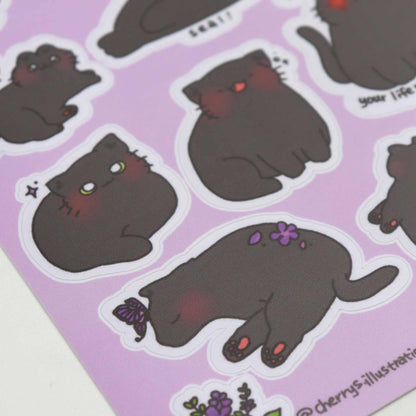 Black Cats Appreciation Club Sticker Sheet