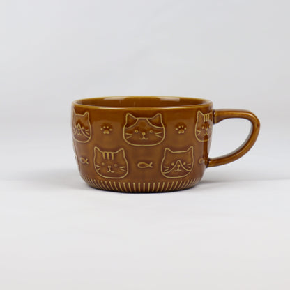 Burnt Orange Cat Mug