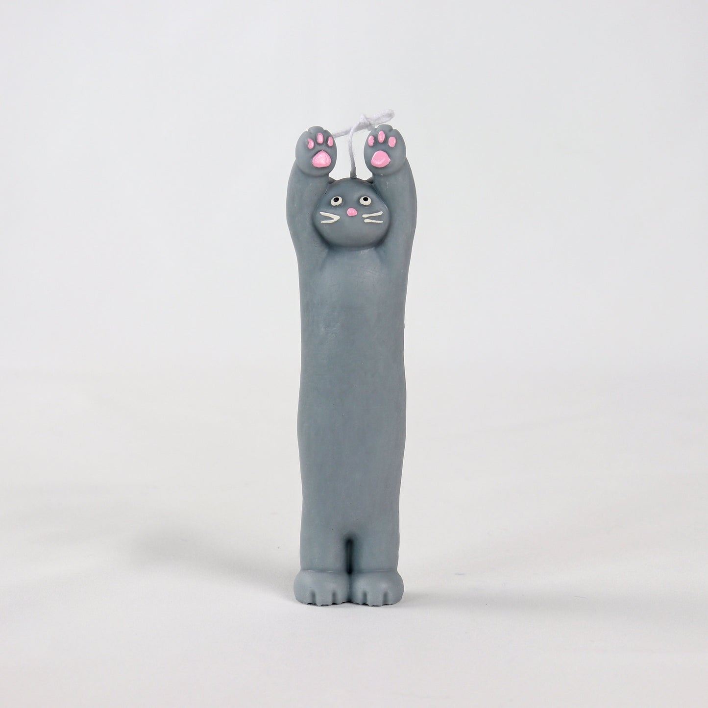 Dark Grey Cat Under Arrest Candle