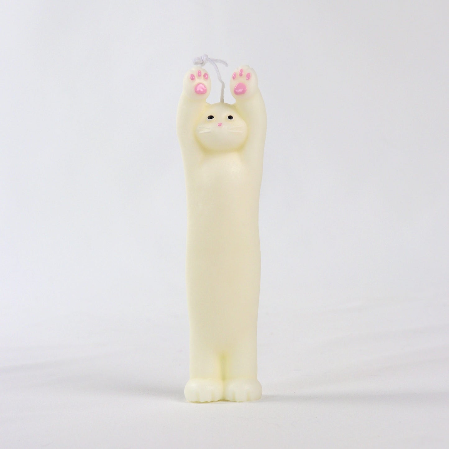 White Cat Under Arrest Candle