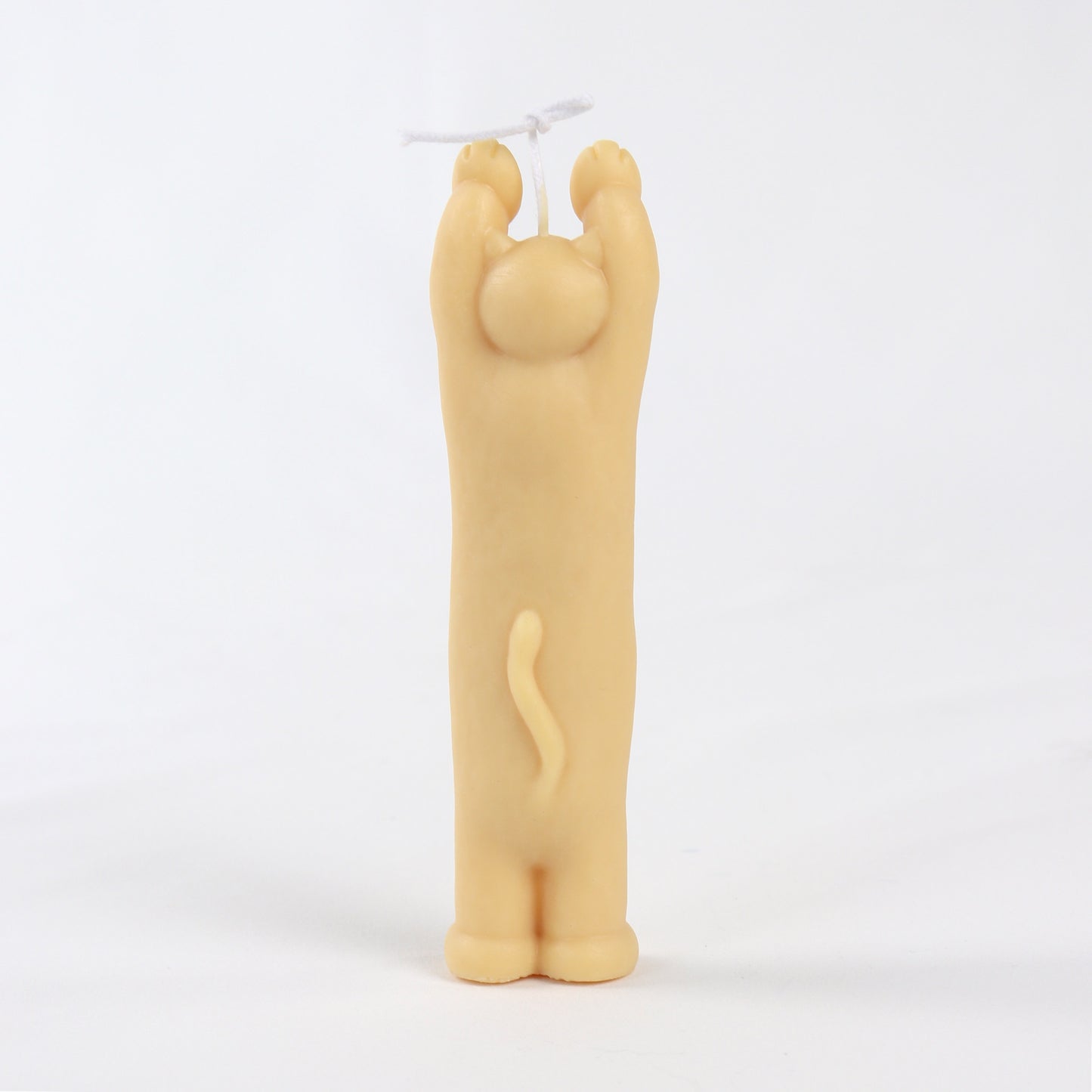 Ivory Cat Under Arrest Candle