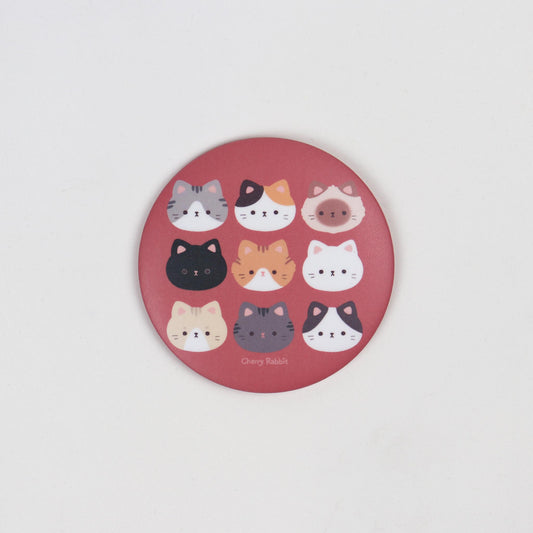 Cat Heads Pocket Mirror