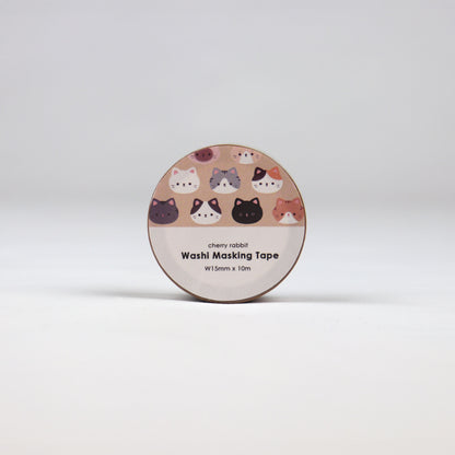Cat Heads Washi Tape