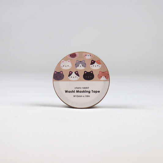 Cat Heads Washi Tape