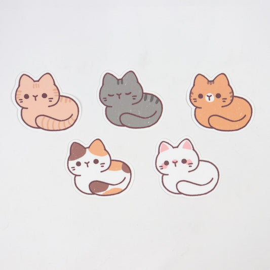 White Cat Loaf Sticker