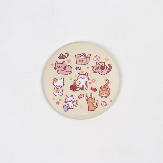 Cat Party Pocket Mirror