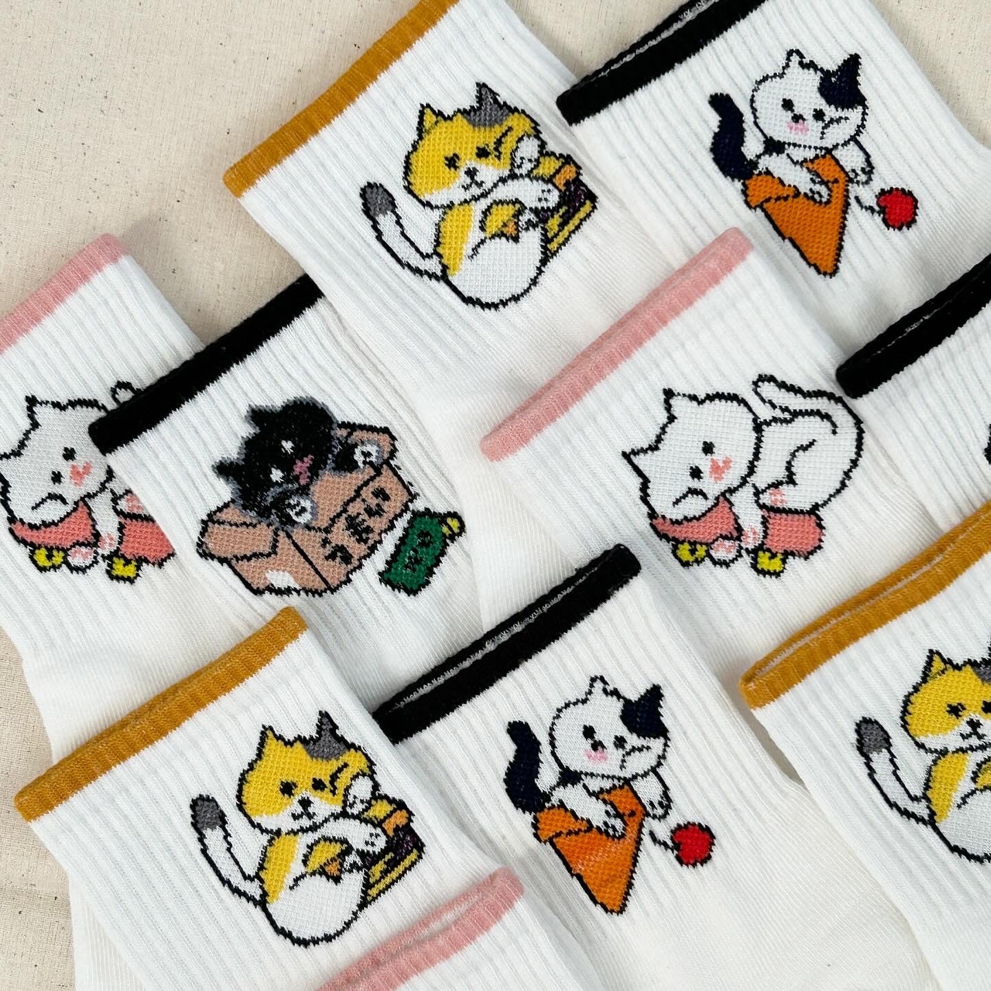 cute-cats-on-ankle-socks