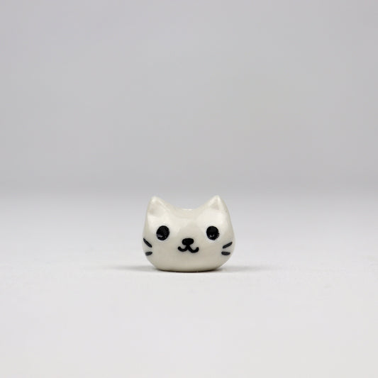 Cat Bud Vase - White & Smiley