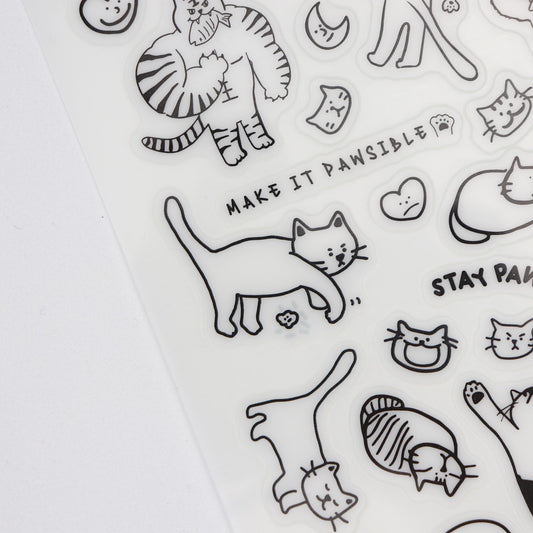 Cat Tattoo Stickers - Sheet A