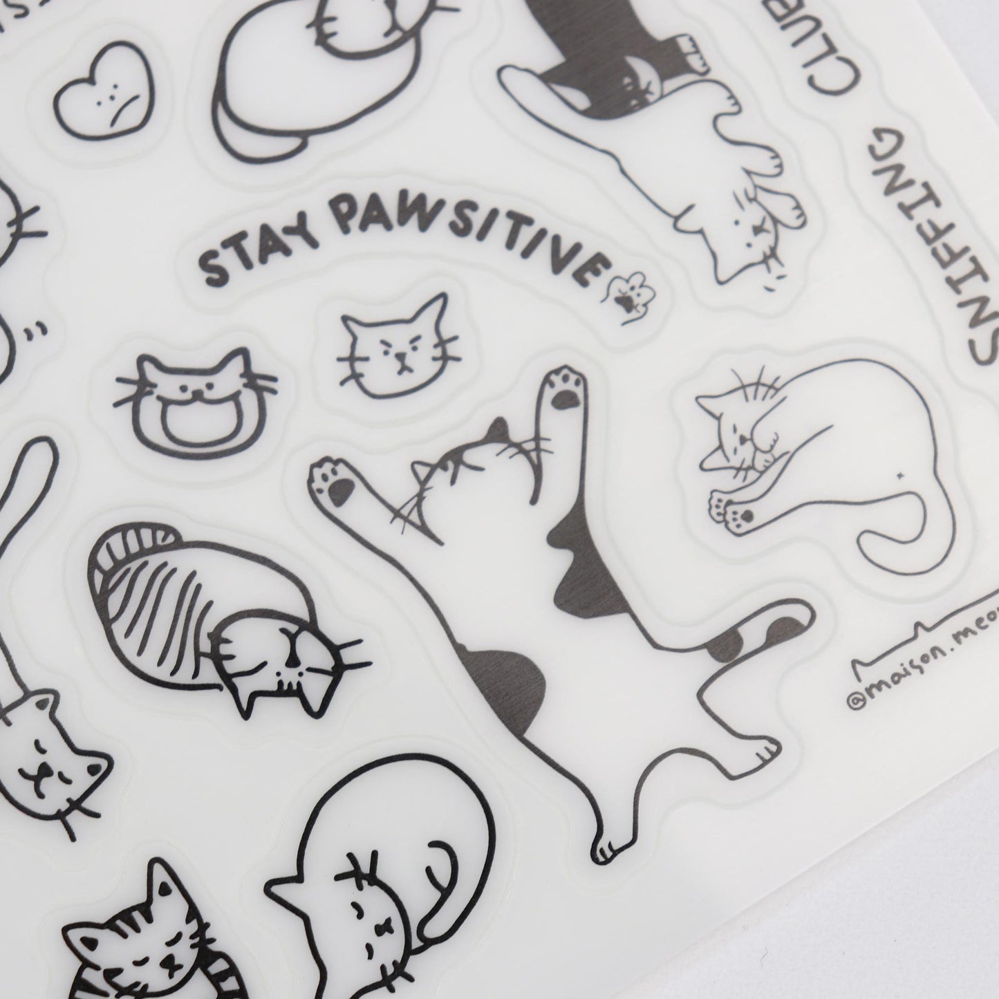 Cat Tattoo Stickers - Sheet A