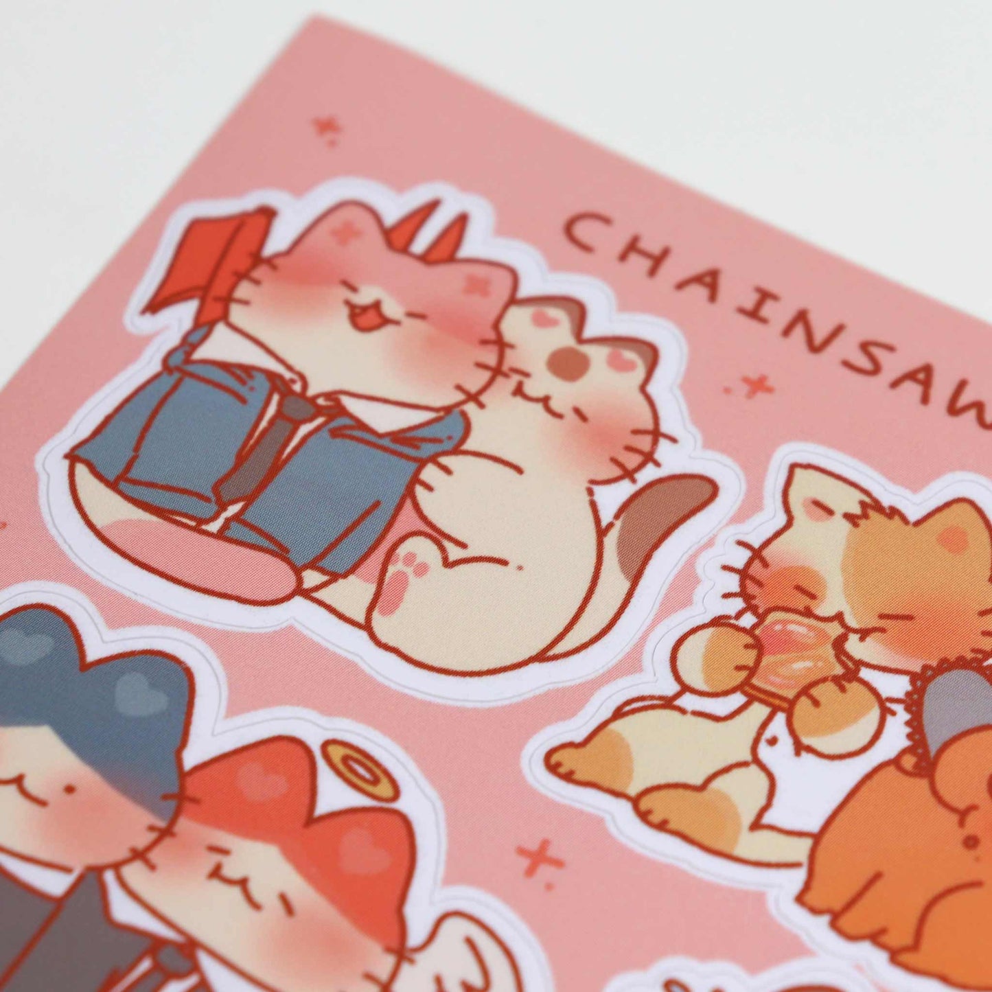 Chainsaw Cat Sticker Sheet