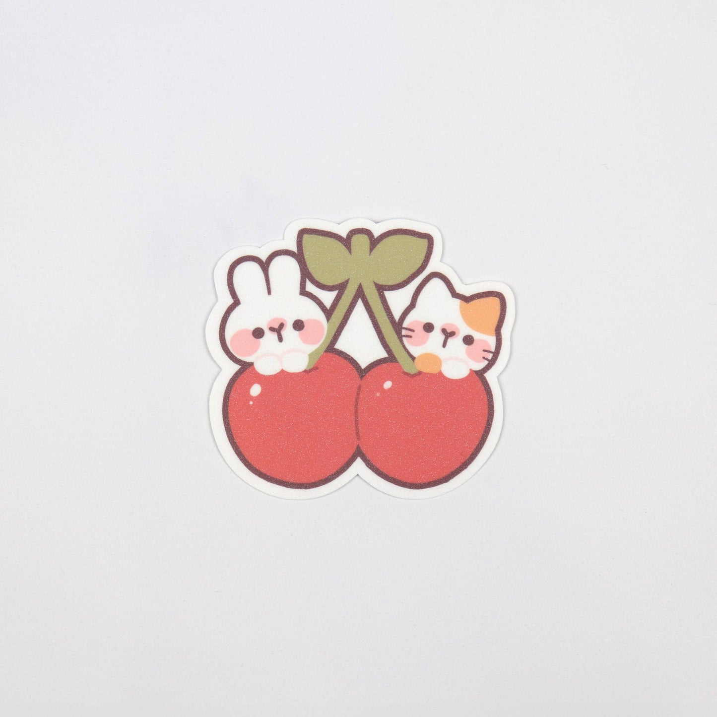 Cherry Friends Cat and Bunny Sticker