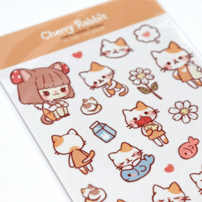 No.046 Cat Friends Sticker Sheet