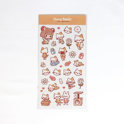 No.046 Cat Friends Sticker Sheet