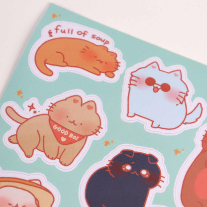 Chonky Cats V4 Sticker Sheet