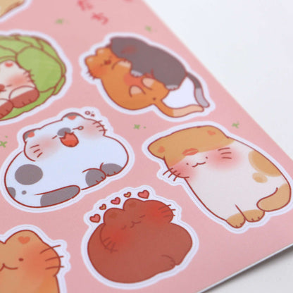 Chonky Cats V6 Sticker Sheet