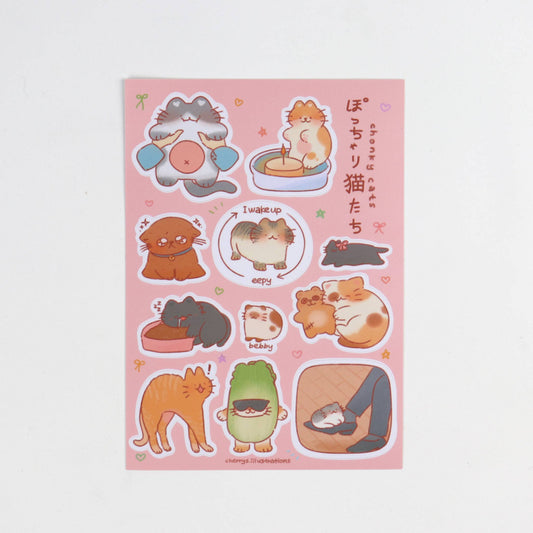 Chonky Cats V9 Sticker Sheet